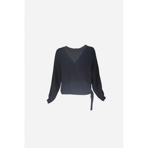 NEW COLORUSH women's kali ballet wrap sweater in black